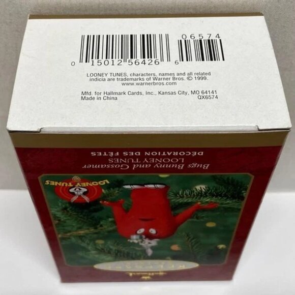 Vintage Looney Tunes Bugs Bunny & Gossamer Hallmark Keepsake Ornament 1998 IOB - Picture 4 of 5